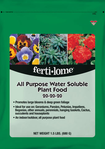 All Purpose Water Soluble Plant Food 20-20-20 (1.5 lbs)